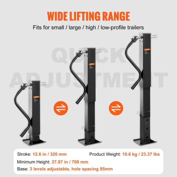 Trailer Jack Weld On 12000 lb Capacity Trailer Jack Stand with Handle for RV Horse Utility Yacht Trailer - Image 5