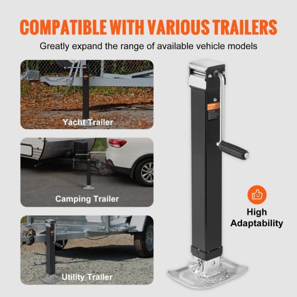 Trailer Tongue Jack Welding Kit 8000 lbs Capacity with Handle for RV Horse Utility Yacht Trailers - Image 6