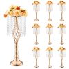 10PCS 55cm/21.65” Tall Crystal Wedding Flower Stand Vase for Party Decor