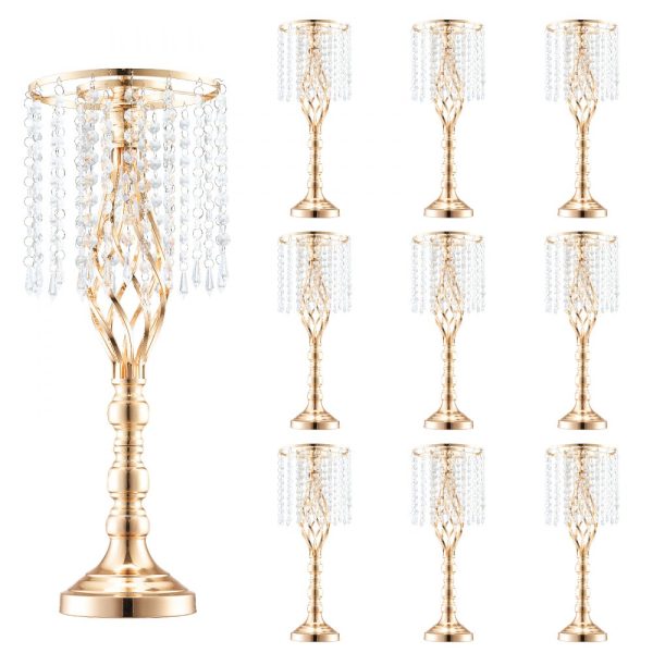 10PCS 55cm/21.65” Tall Crystal Wedding Flower Stand Vase for Party Decor - Image 4