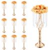 10PCS 55cm/21.65” Tall Crystal Wedding Flower Stand Vase for Party Decor - Image 6