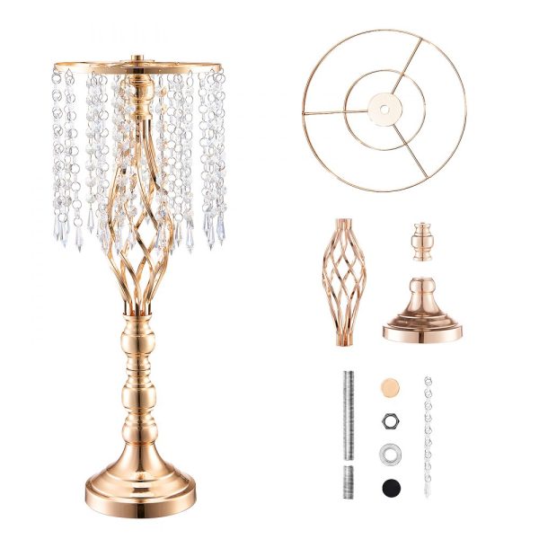 10PCS 55cm/21.65” Tall Crystal Wedding Flower Stand Vase for Party Decor - Image 3