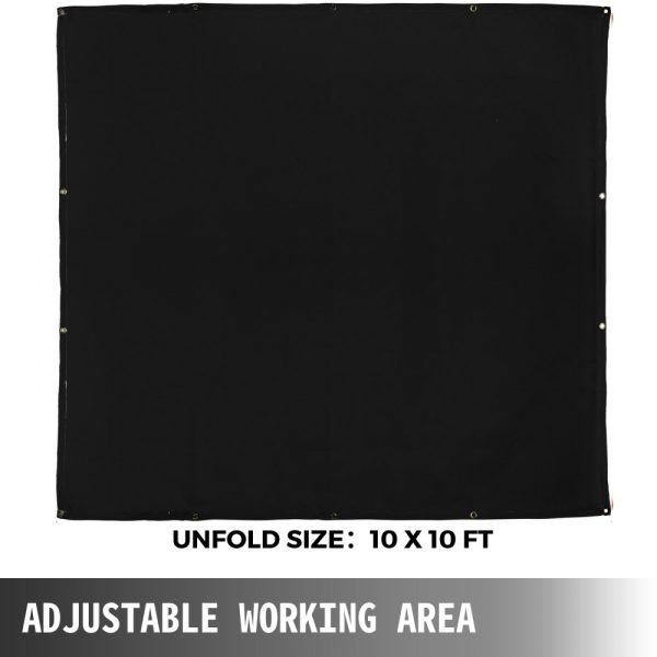 10x10 Ft Welding Blanket Black Fiberglass Fire Retardant Portable Thermal Insulation Mat with Carry Bag - Image 4