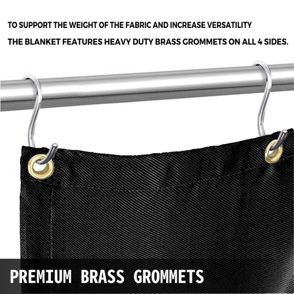 10x10 Ft Welding Blanket Black Fiberglass Fire Retardant Portable Thermal Insulation Mat with Carry Bag - Image 5