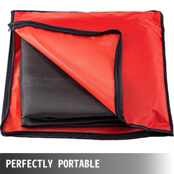 10x10 Ft Welding Blanket Black Fiberglass Fire Retardant Portable Thermal Insulation Mat with Carry Bag - Image 6