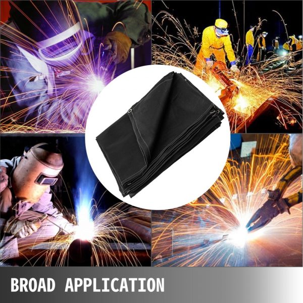 10x10 Ft Welding Blanket Black Fiberglass Fire Retardant Portable Thermal Insulation Mat with Carry Bag - Image 7