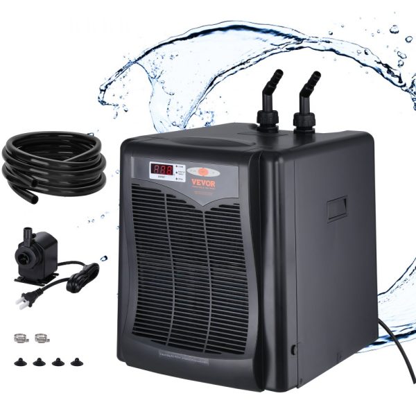 110 Gal/416 L Aquarium Chiller with 1/3 HP Quiet Compressor for Fish Tanks, Jellyfish, Coral Reef