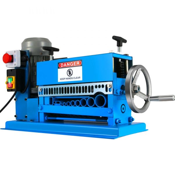 Automatic Wire Stripping Machine 0.06-1.5 Inch 11 Channel 10 Blades Manual Hand Crank for Industrial Copper Wire Recycling