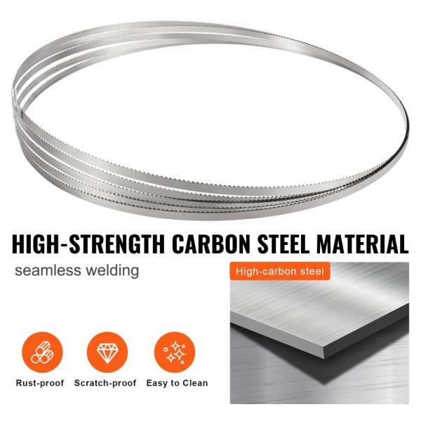 Band Saw Blade for Cutting Meat Bone 82.3"x0.63"x0.02" Carbon Steel 5 PCS - Image 5