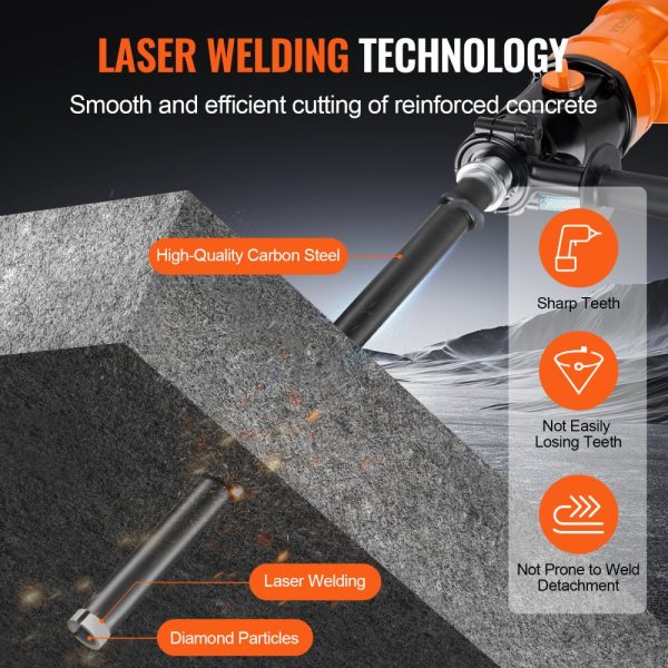 1 Wet Diamond Core Drill Bit 14 Drilling Depth 5/8-11 Inner Thread Laser Welded for Concrete Brick & Block - Image 5