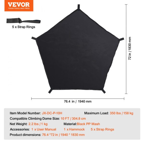 Dome Climbing Hammock for 10ft Structures, 350 lbs Capacity, Outdoor Jungle Gym Accessory - Image 7