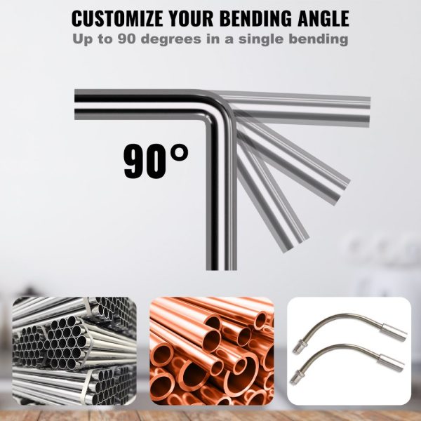 Professional Tube Bender 1/4 to 7/8 OD Ratcheting Design 90 Degree Forward Reverse Bending Includes 7 Dies and Pipe Cutter for HVAC Air Conditioning and Refrigerator Repair - Image 4