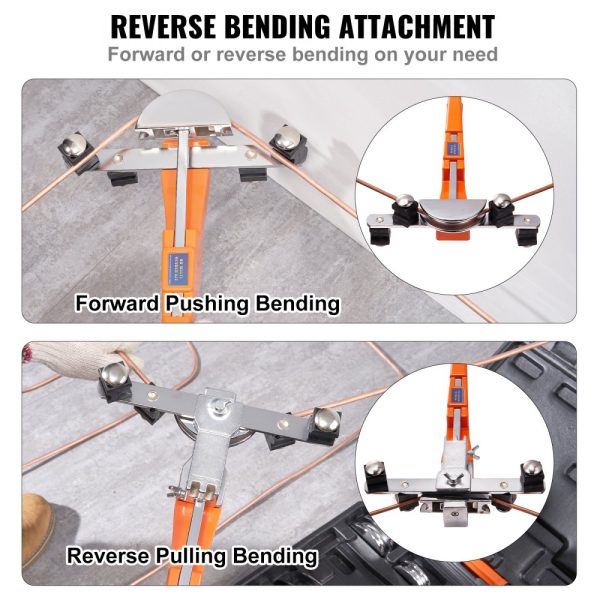 Professional Tube Bender 1/4 to 7/8 OD Ratcheting Design 90 Degree Forward Reverse Bending Includes 7 Dies and Pipe Cutter for HVAC Air Conditioning and Refrigerator Repair - Image 5