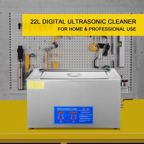 22L Industrial Ultrasonic Cleaner with Digital Timer and Heater 40kHz Professional Cleaning for Wrench Tools and Industrial Parts - Image 2