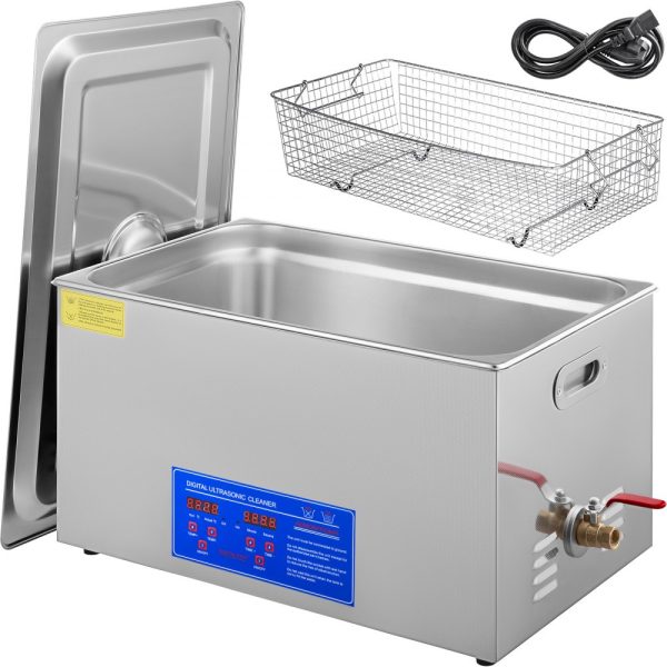 22L Industrial Ultrasonic Cleaner with Digital Timer and Heater 40kHz Professional Cleaning for Wrench Tools and Industrial Parts