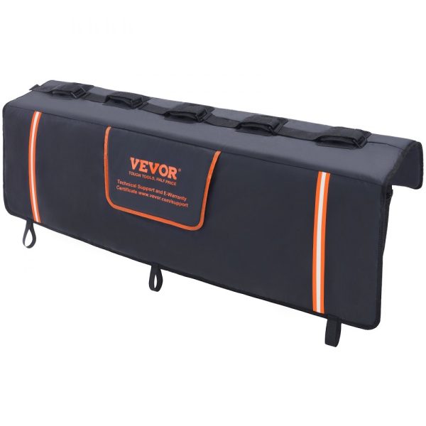 53 Pickup Truck Bike Rack Pad - Holds 5 Mountain Bikes, Heavy Duty Protection with Reflective Strips, Tool Pockets & Camera Cutout