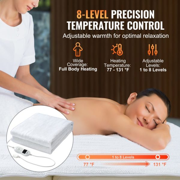 Massage Table Warmer Heating Pad with Timer & 8 Heat Settings  73.6" x 30" - Image 3