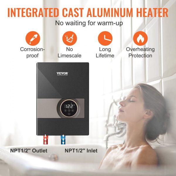 Electric Instant Water Heater 8KW Digital Temp Display Easy Install 24/7 Supply for Kitchen & Bathroom - Image 4