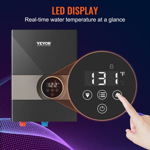 Electric Instant Water Heater 8KW Digital Temp Display Easy Install 24/7 Supply for Kitchen & Bathroom - Image 5