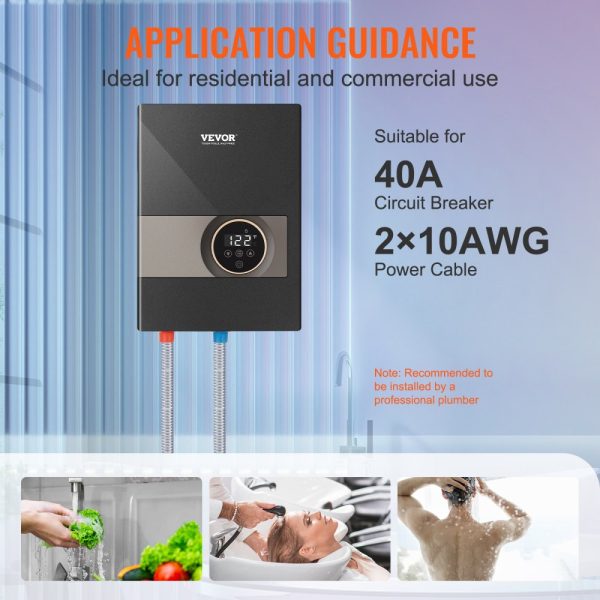 Electric Instant Water Heater 8KW Digital Temp Display Easy Install 24/7 Supply for Kitchen & Bathroom - Image 6