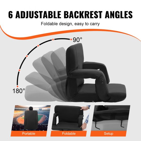 Dual-Zone Heated Stadium Seat with Backrest, 3 Heat Settings, Wide Bleacher Design, Folding Portable Padded Chair with Cup Holder, Ideal for Sports, Camping, Concerts - Image 5
