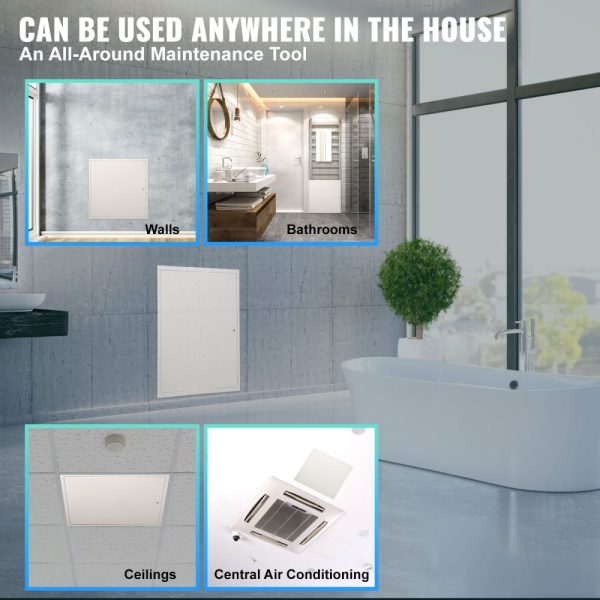 16x16inch Heavy-Duty Steel Access Panel for Drywall & Ceiling, Easy Install Removable Hinged Door for Wiring & Plumbing, Silver - Image 6