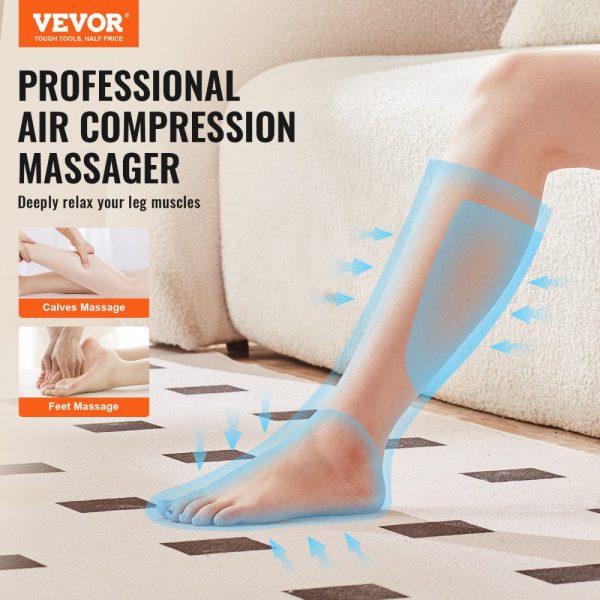 Leg Massager with Air Compression and LCD Controller for Foot and Calf Massage, 3 Modes, 3 Intensities, Reduces Swelling, Pain, and Improves Circulation - Perfect Gift for Mom or Dad - Image 2