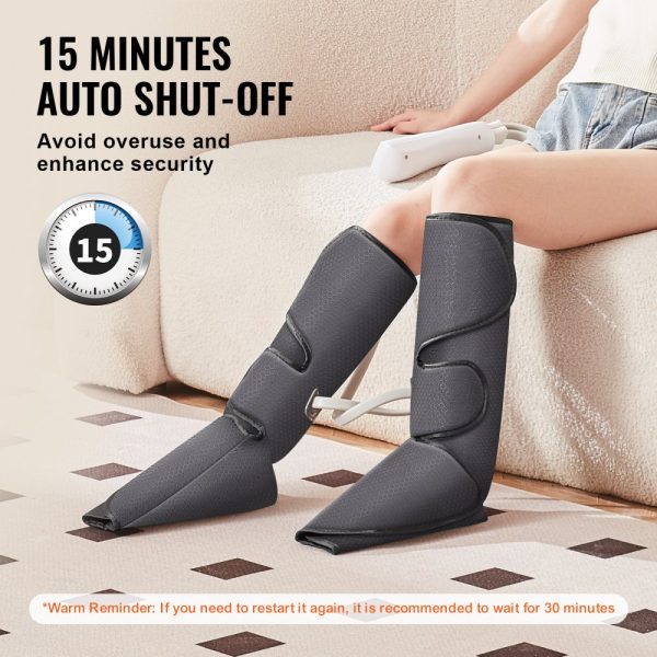Leg Massager with Air Compression and LCD Controller for Foot and Calf Massage, 3 Modes, 3 Intensities, Reduces Swelling, Pain, and Improves Circulation - Perfect Gift for Mom or Dad - Image 5