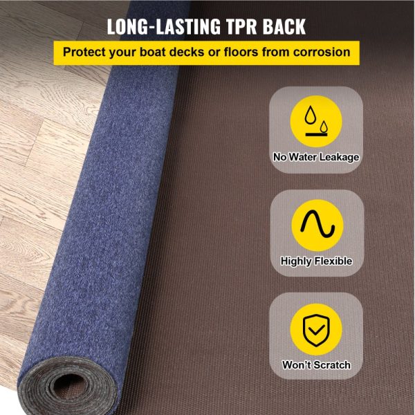 6ft x 39.3ft Marine Boat Carpet Outdoor Deck Patio Rugs Non-Slide TPR Water-Proof - Image 4