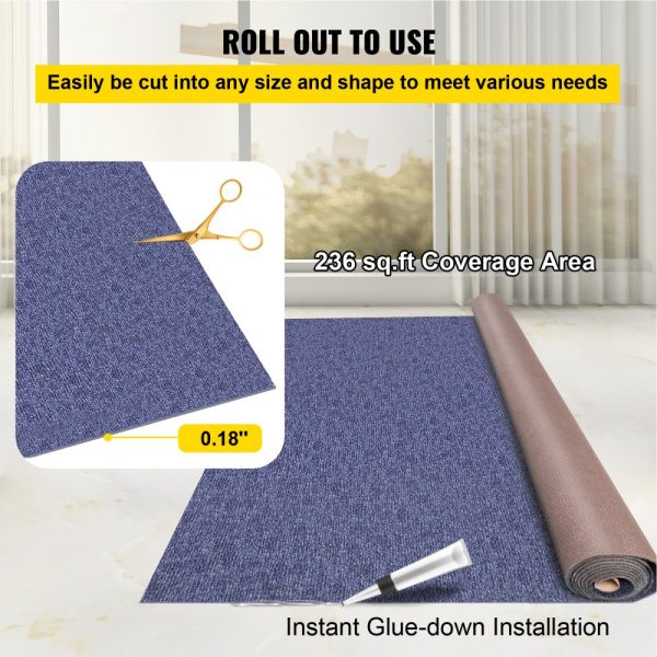 6ft x 39.3ft Marine Boat Carpet Outdoor Deck Patio Rugs Non-Slide TPR Water-Proof - Image 5