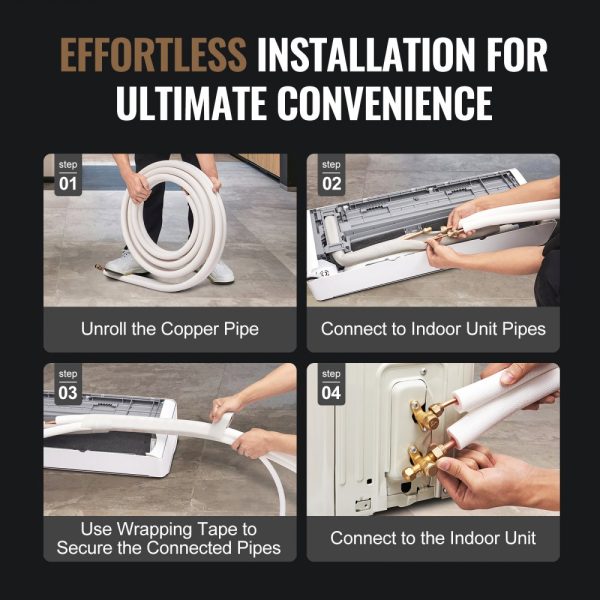 25FT 1/4 and 1/2 O.D. Copper Tube Line Set with Triple-Layer Insulation for Mini Split AC and Heating Systems - Image 6