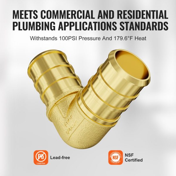 Pipe Fittings 3/4" 50PCS Brass Clamp-style Elbows for Heating Systems - Image 5