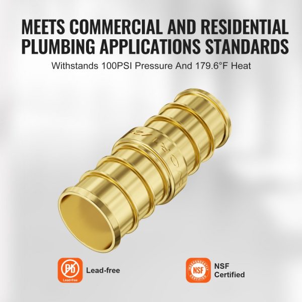 Pipe Fittings 1/2" 50PCS Brass Clamp-style Straight-Through for Air System - Image 5