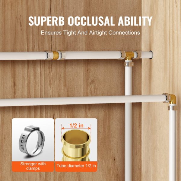 Pipe Fittings 1/2" 50PCS Brass Clamp-style Straight-Through for Air System - Image 6