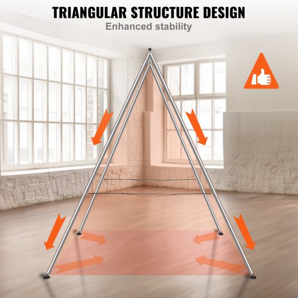 Aerial Yoga Frame with 9.67ft Height - Chrome-Plated Steel Swing Stand for Aerial Yoga, Max 551.15lbs Load - Image 5