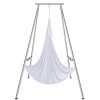 Aerial Yoga Frame with Professional Swing Stand 9.67ft Height 6.6Yds Hammock 551.15lbs Capacity Indoor Outdoor Aerial Yoga Rig White