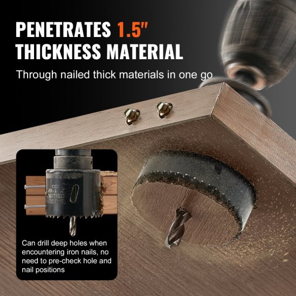 Hole Saw Set with 11 Blades, 2 Drill Bits, Hex Wrench, M42 Bimetal, 3/4 to 3, Portable Carrying Case, for Wood, Plastic, Metal - Image 5