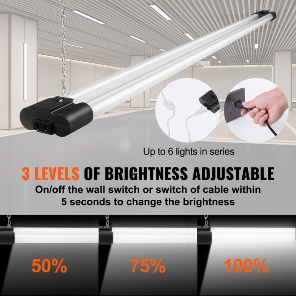 4-Pack LED Shop Light 4FT 40W 4500LM Surface Hanging Mount Fixture with ON/OFF Switch for Garage Warehouse Home Workshop and Office - Image 4