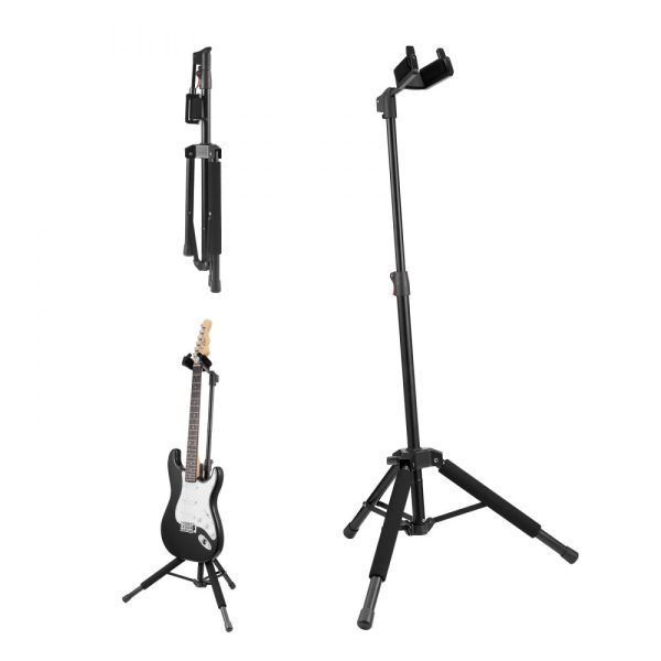 Tripod Guitar Stand Floor-Standing Foldable 35.4-47.2 in Adjustable Height