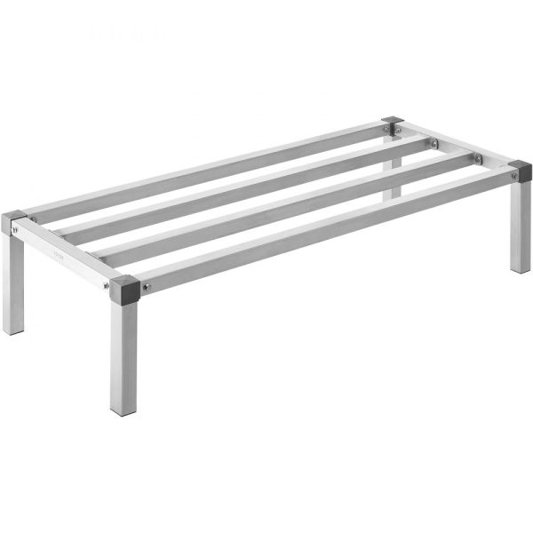 Newly Upgraded！ Aluminum Dunnage Rack Stationary Dunnage Rack 48” x 20” x 12” Storage Rack