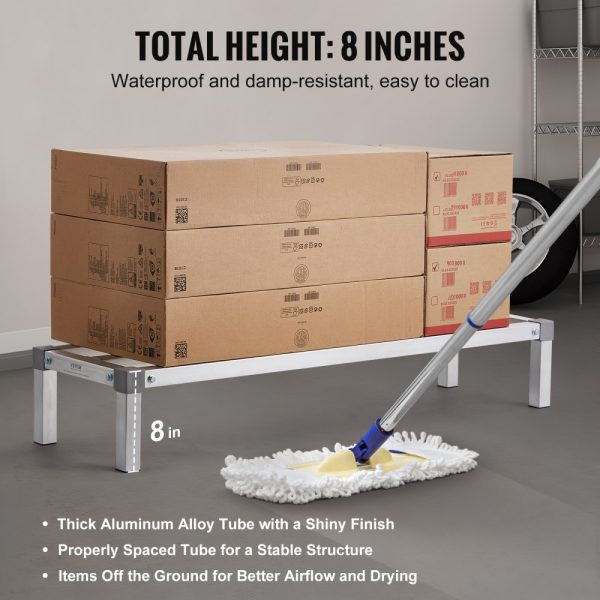 Newly Upgraded！ Aluminum Dunnage Rack Stationary Dunnage Rack 48” x 14” x 8” Storage Rack - Image 3