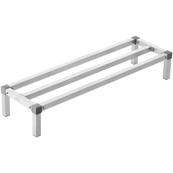 Newly Upgraded！ Aluminum Dunnage Rack Stationary Dunnage Rack 48” x 14” x 8” Storage Rack