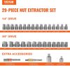 29 Piece Bolt and Nut Remover Set 6mm-10mm 13/32 to 3/4 CR-MO Steel Extraction Socket Set with Storage Case - Image 2