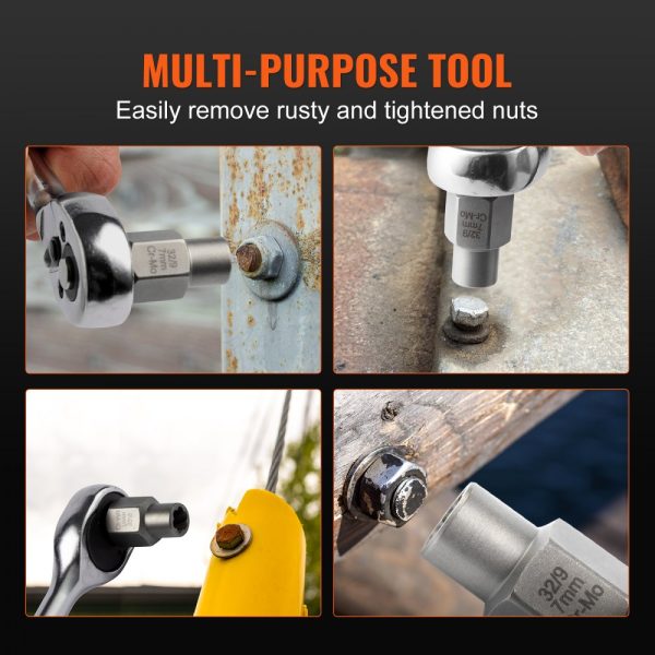 29 Piece Bolt and Nut Remover Set 6mm-10mm 13/32 to 3/4 CR-MO Steel Extraction Socket Set with Storage Case - Image 6