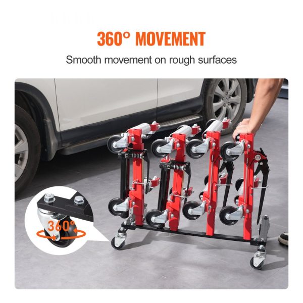 Car Dolly Rack Hydraulic Trolley Jack Stand Organizer 4-Dolly Capacity - Image 3