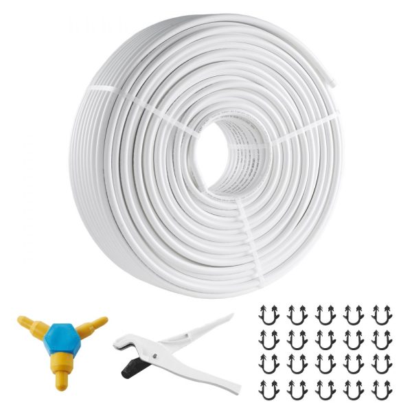 5/8 Diameter PEX-AL-PEX Composite Tube for Radiant Floor Heating - 656ft Oxygen Barrier PEX Plumbing Pipe with 0.08 Aluminum Layer