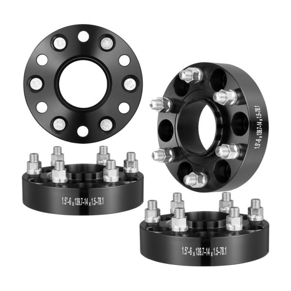 1.5" 6"x5" Wheel Spacers Wheel Adapters 6 Lug Forged Spacer 4 PCS Black