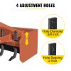 18 Inch Box Blade Shank with Removable Teeth and Pins, Adjustable 4 Hole Scraper Shank for Plowing and Digging, 5 Piece Set - Image 3