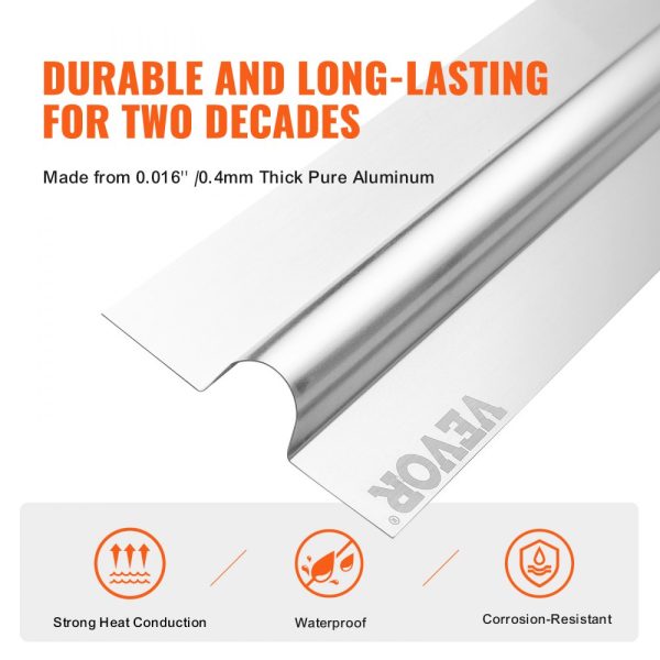 Durable Aluminum PEX Heat Transfer Plates 4ft Radiant Heat for 3/4 PEX Pipe Easy to Install and Trim Perfect for Wood Floors 100 Pieces - Image 5