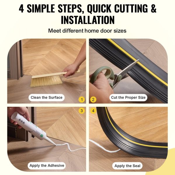 Garage Door Threshold Seal Strip 10 FT Universal Bottom Waterproof PVC - Image 6